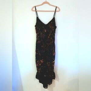 BETSEY JOHNSON Floral Velvet Burnout Slip Dress NWT Size L